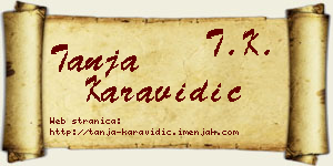 Tanja Karavidić vizit kartica